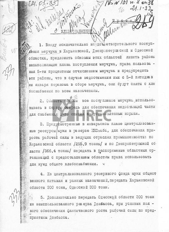 Постанова Політбюро ЦК КП(б)У «Про хлібопостачання»